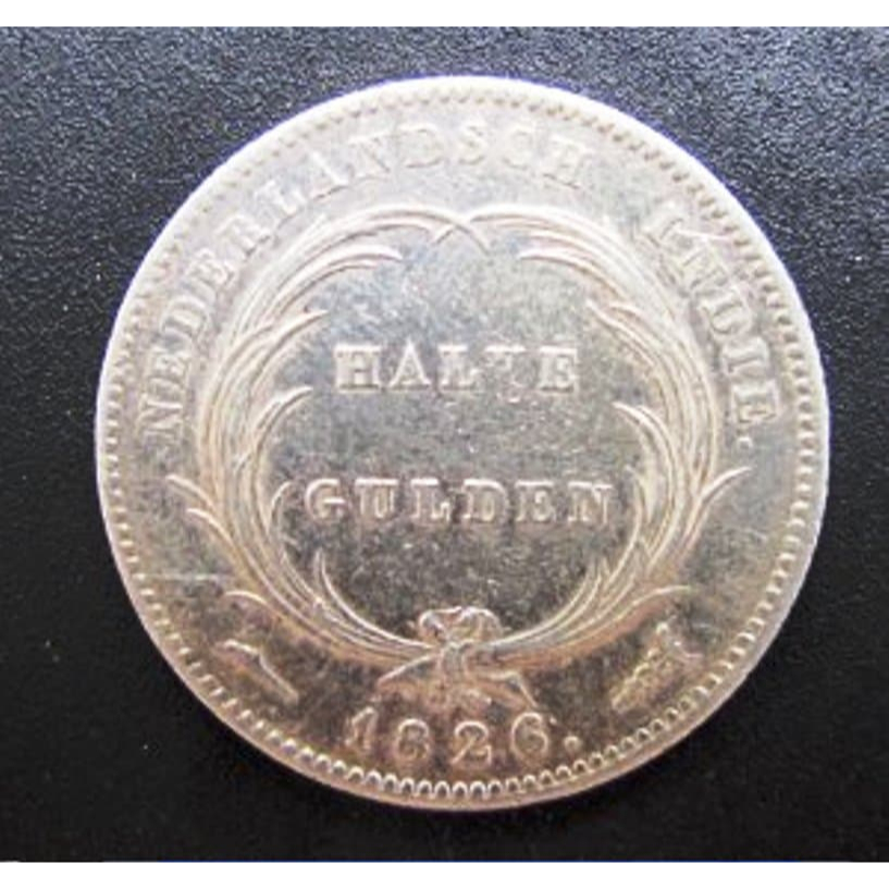 BL260 koin halve gulden King Willem 1 1826 Nederlandsch Indie Perak BL260