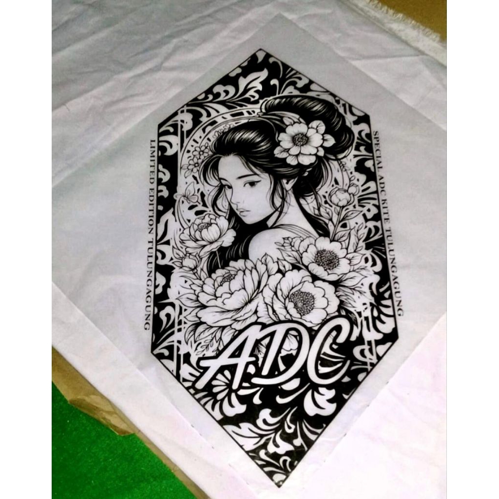 10 pcs kertas layangan Sukhoi warna hitam putih ADC punya limited edition