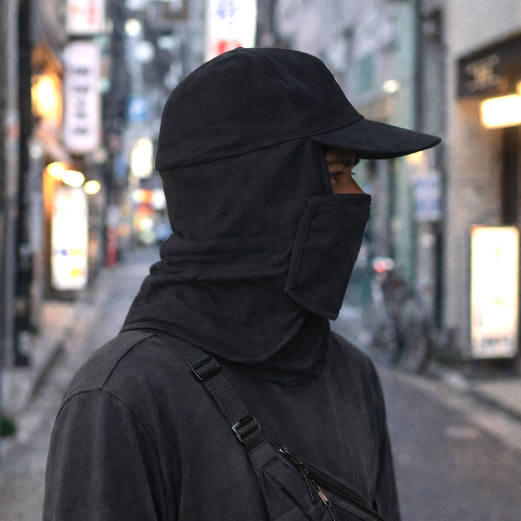 Topi Jepang Anti Panas Full Masker Fleece All Size Outdoor Hood Premium Mancing Gunung Kerja Proyek