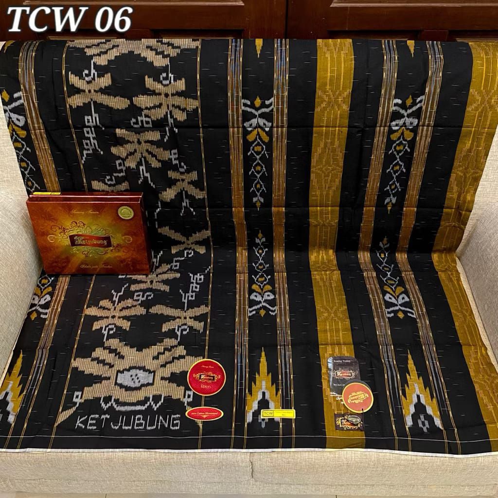 SARUNG KETJUBUNG SKG/TWC/TPI RED GOLD FULL SONGKET ATBM JAHITAN TENGAH ORIGINAL