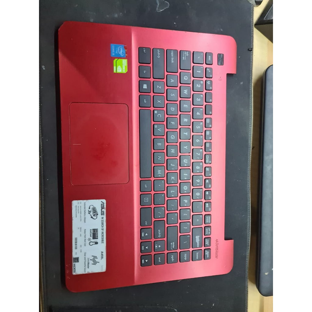 Frame Keyboard  + Touchpad Asus A455L Merah Copotan
