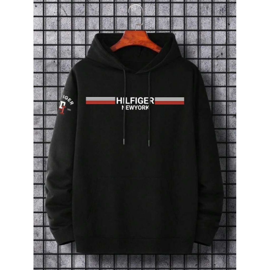 Jaket Sweater Hoodie Katun Hilfiger Gsm 300 Full Tag