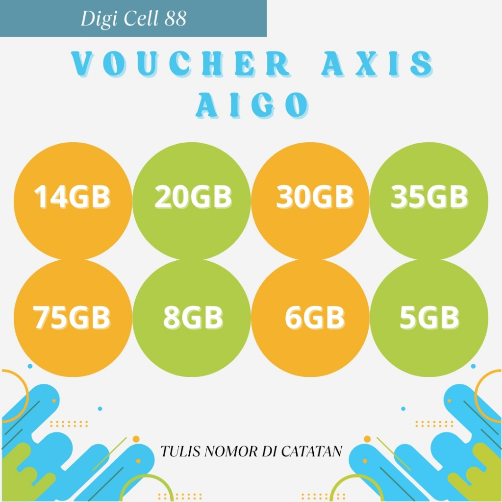 Voucer Data Kuota Axis || Voucer Data AXIS (AIGO) || Kirim Kode Voucher Via Chat