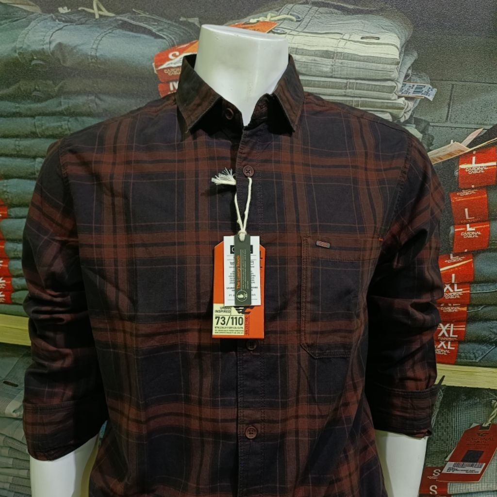 kemeja cardinal casual original lengan panjang