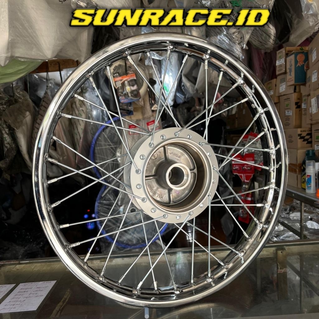 Velg / Pelek Jari Jari Belakang Ukuran Standar 160 Ring 17 DID Motor Honda Supra Fit New, Supra X 12