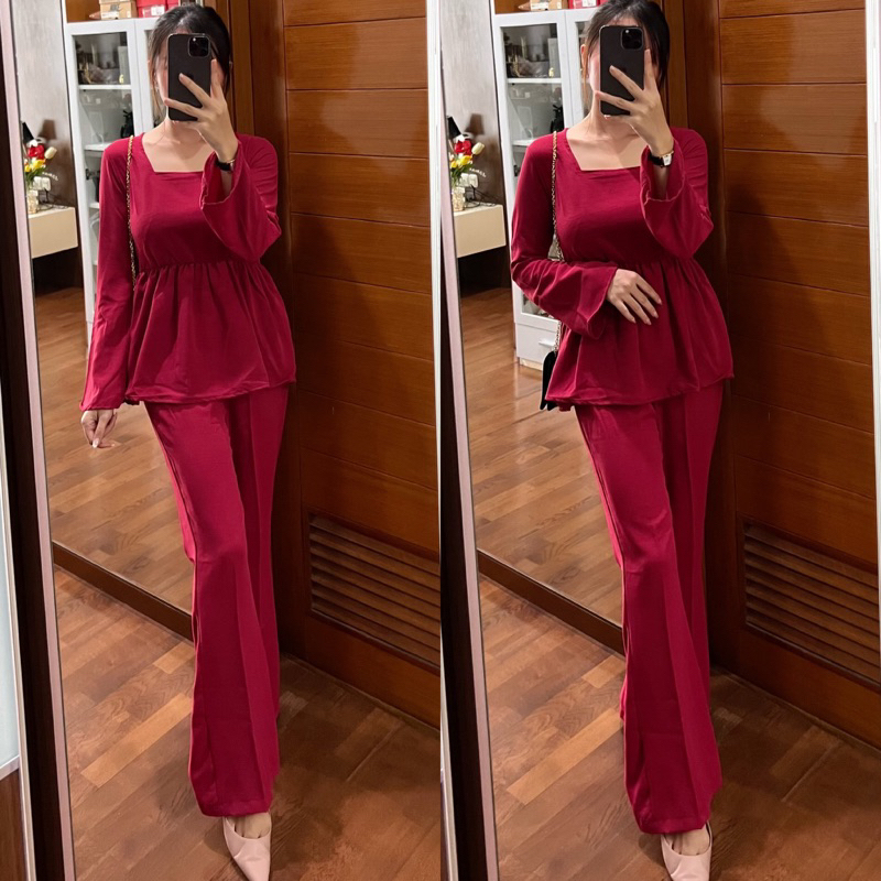 ONE SET CRINCLE PREMIUM WANITA BAJU SETELAN PEREMPUAN HIJAB / SETELAN CRINKLE WANITA TERBARU SET CRI