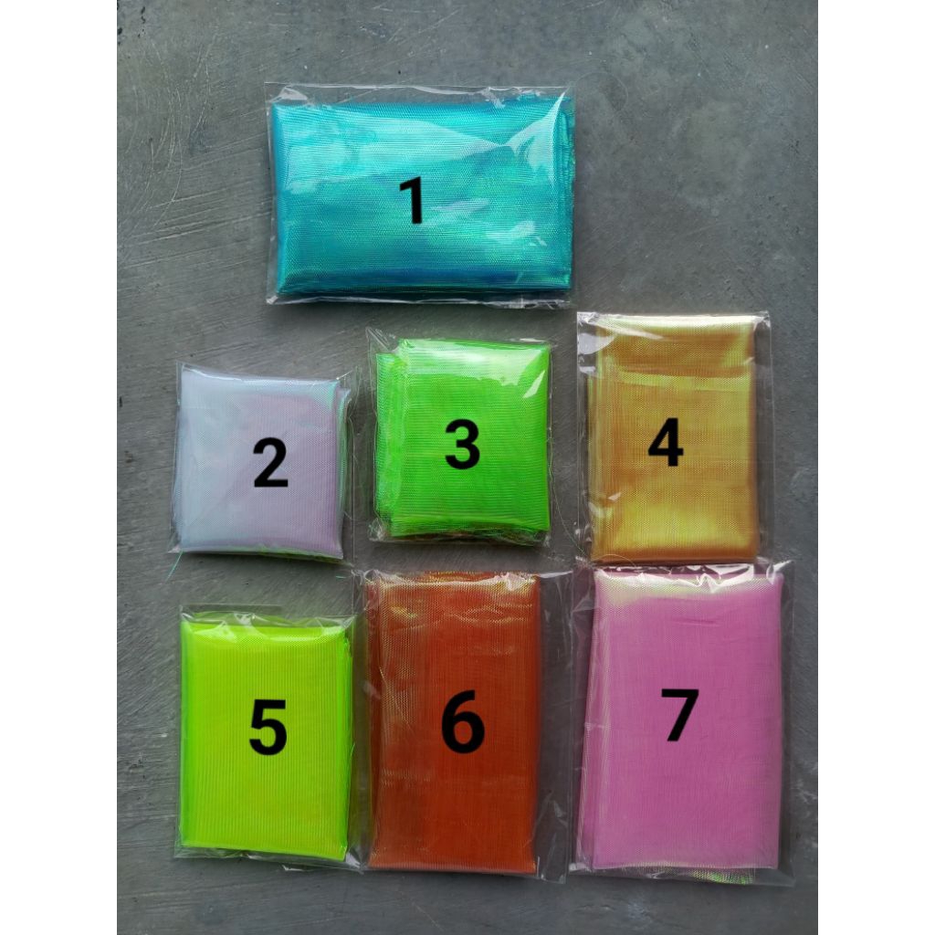 Kain Sutra Bulu Hologram kilat umpan pancing sabiki kotrekan rintak kain cumi egi