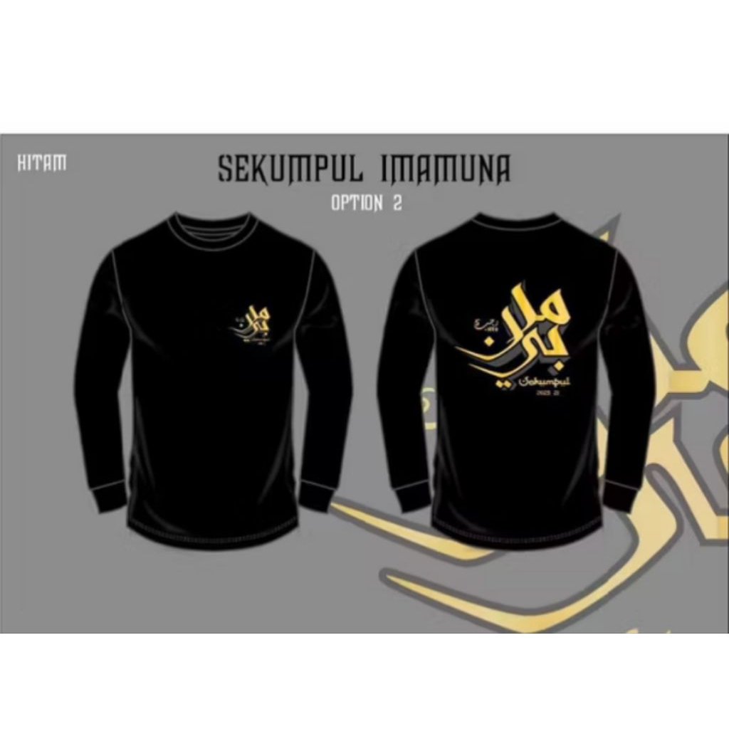 Kaos Lengan Panjang SEKUMPUL Desain Arab Kaos Distro Unisex