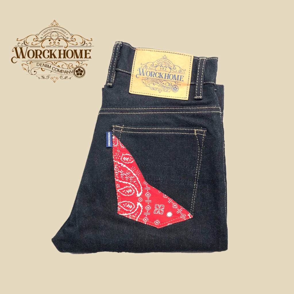 Worckhome Denim - Red Samagaha Denim Black 12oz Accents Selvedge