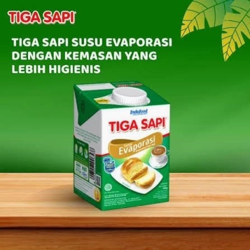 SUSU EVAPORASI TIGA SAPI 500GRAM / TIGA SAPI SUSU EVAPORASI 500GRAM