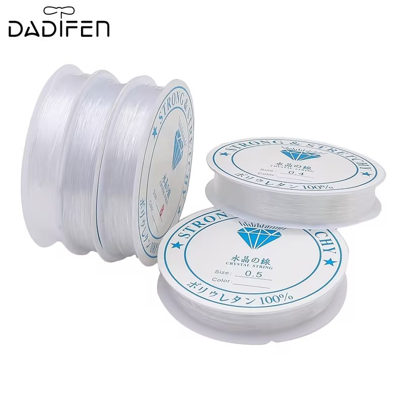 [Daidifen] 0.25mm-0.8mm Tali Nilon Kuat Non-Stretch  - Benang Kristal Transparan untuk Kalung & Gela