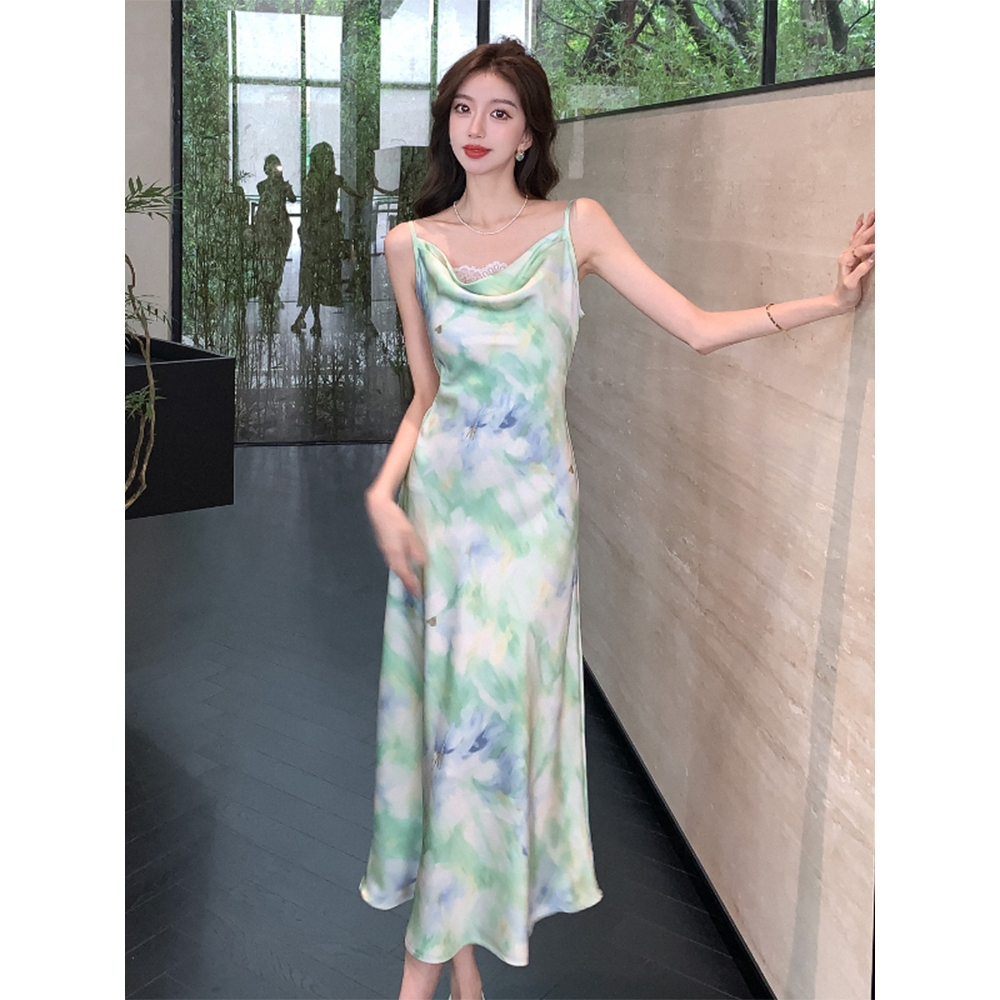 EMITA BLOOM summer dress bali kekinian dress hijau sage korea flowy dress cantik ke pantai wanita ke