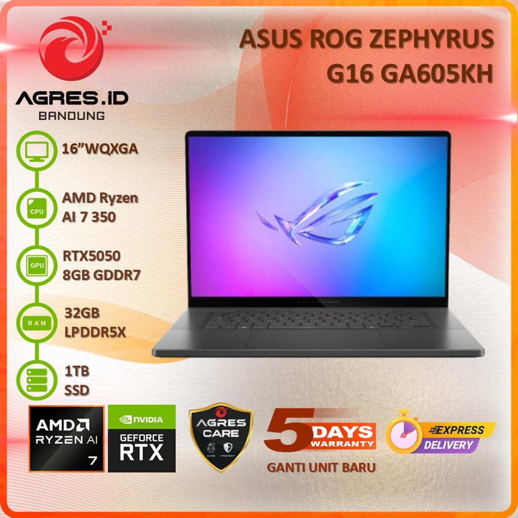 ASUS ROG ZEPHYRUS G16 GA605KH RYZEN AI 7 350 RTX5050 32GB 1TB 16" WQXGA OLED 240HZ