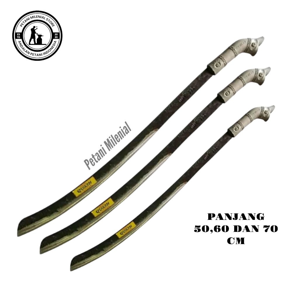 Alat Berkebun/ Pisau Berkebun menebas Bahan Baja Asli panjang 50-70 cm