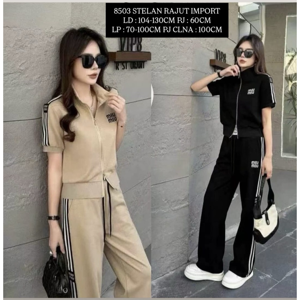 setelan miumiu import//setelan rajut import//pakaianwanitasby