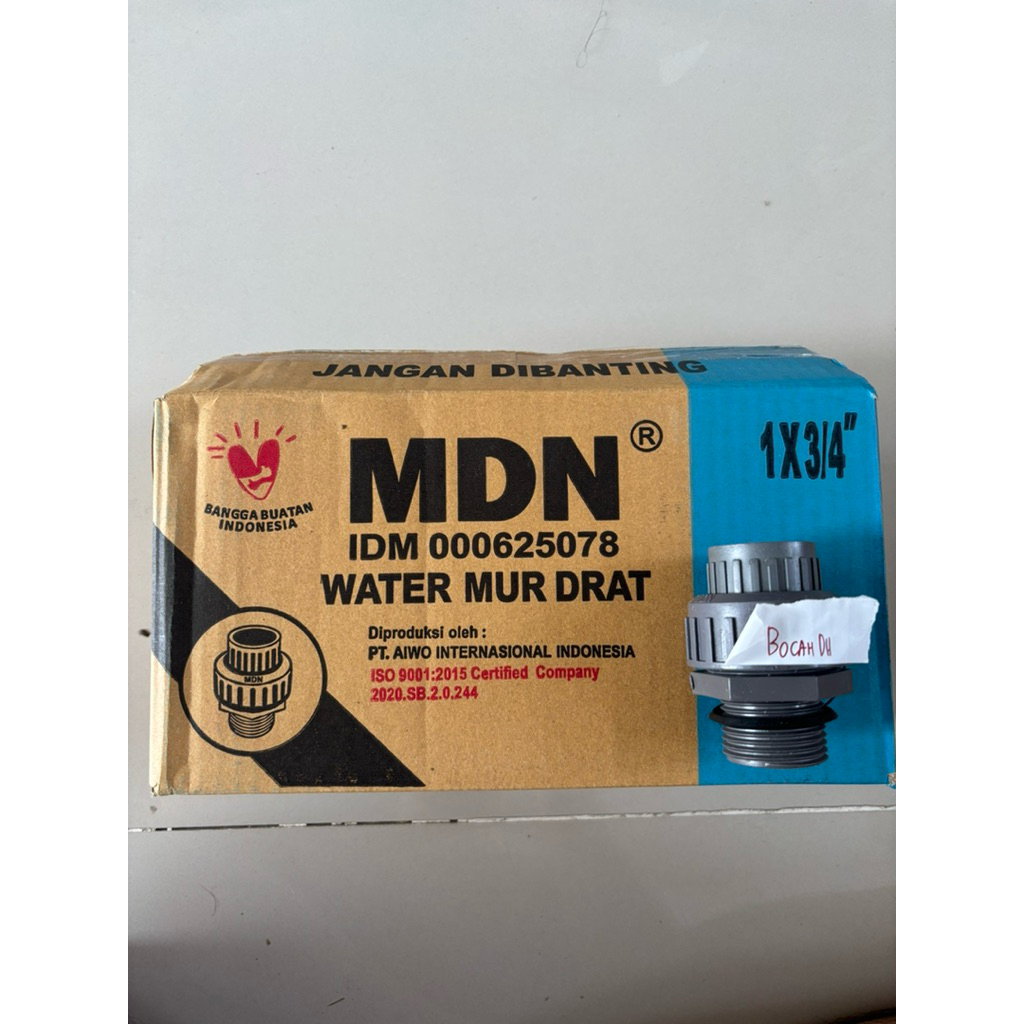 WATERMUR DRAT PVC PLASTIK MDN 1x1/2 1x3/4