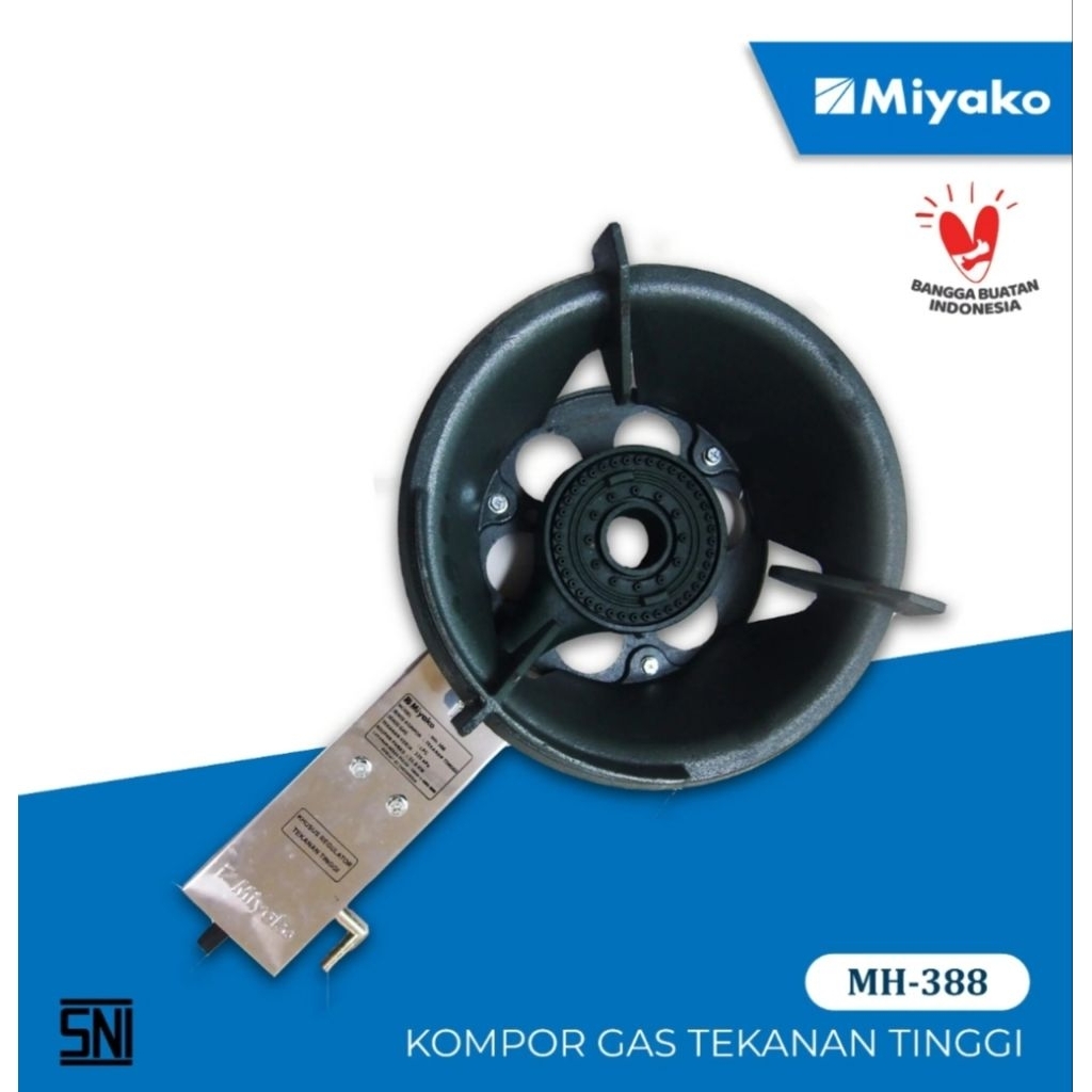 MIYAKO Kompor Gas 1 Tungku MH 388 High Pressure Komersial Tekanan Tinggi Tungku Besar