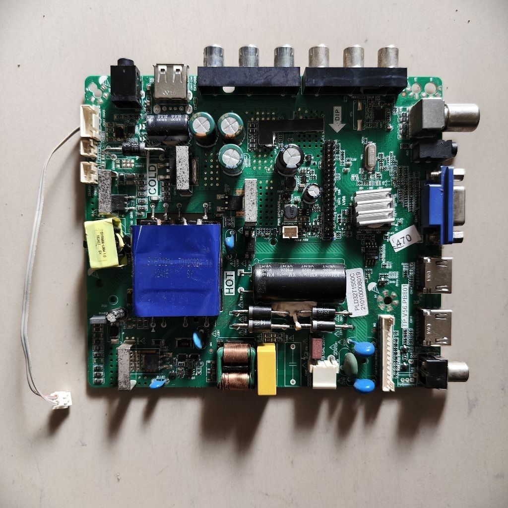 Mesin MB Motherboard TV LCD LED Polytron 32 Inch tipe PLD32T1550/S cabutan normal tested mulus no mi