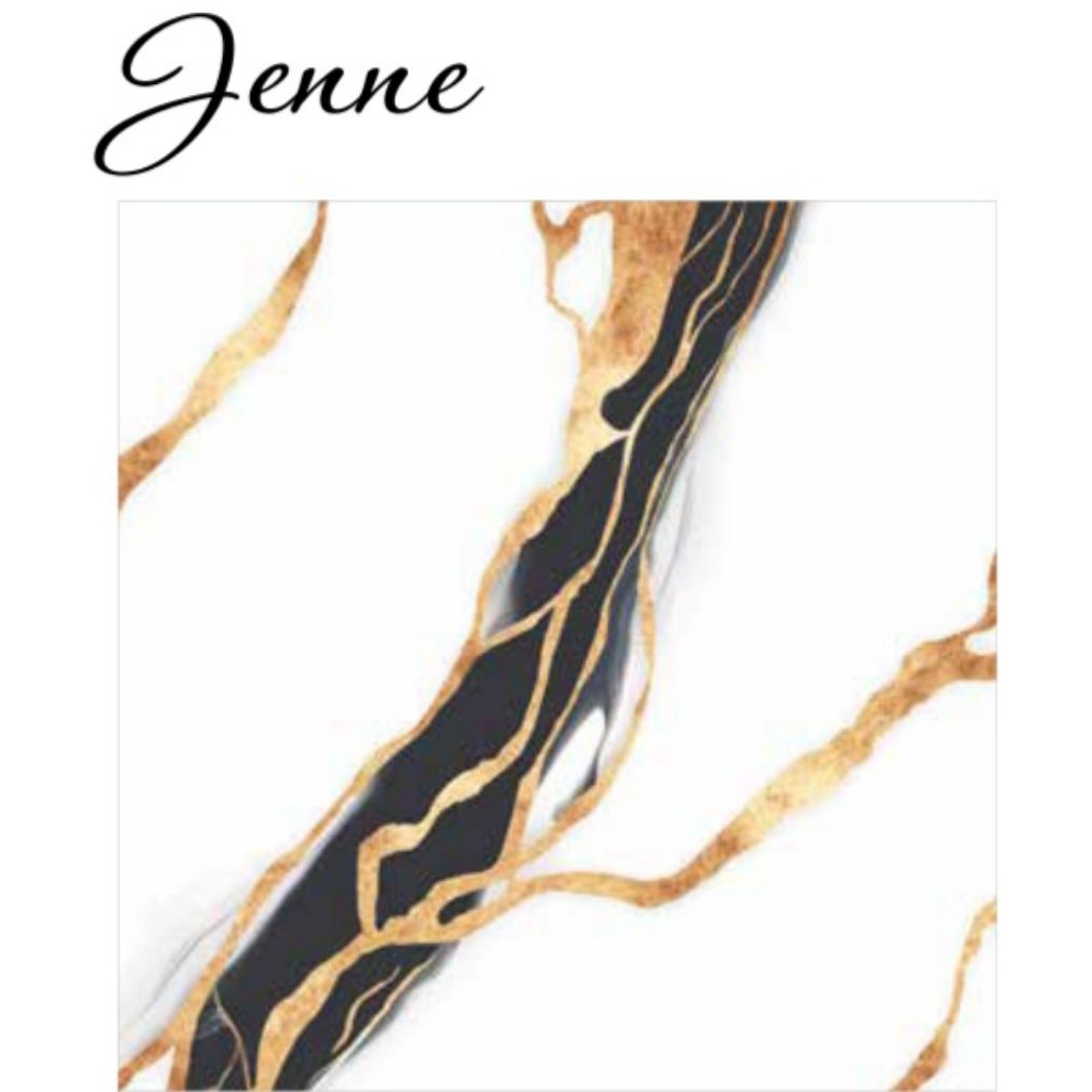 Granit White Body Merk Platinum Jenne Gold ukuran 60x60 cm tekstur Glossy