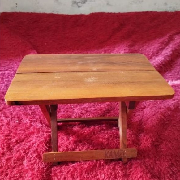 Rehal Kayu Ulin Meja Mengaji Meja Lipat Ulin Ukuran 30cm Dampar Ngaji Rehal Rekal