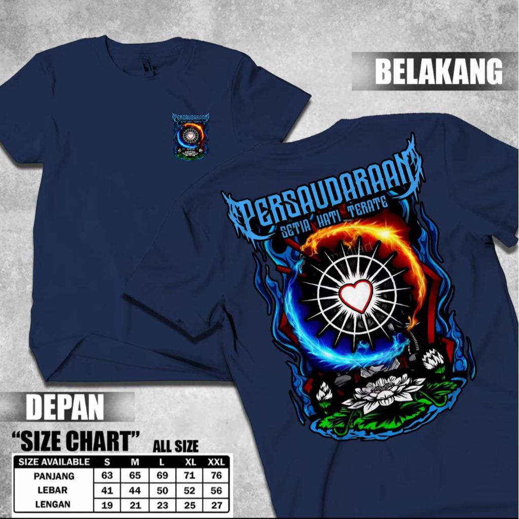 Kaos PSHT Terate setia hati kaos komunitas perguruan silat baju pria terlaris teramai gambar warna b