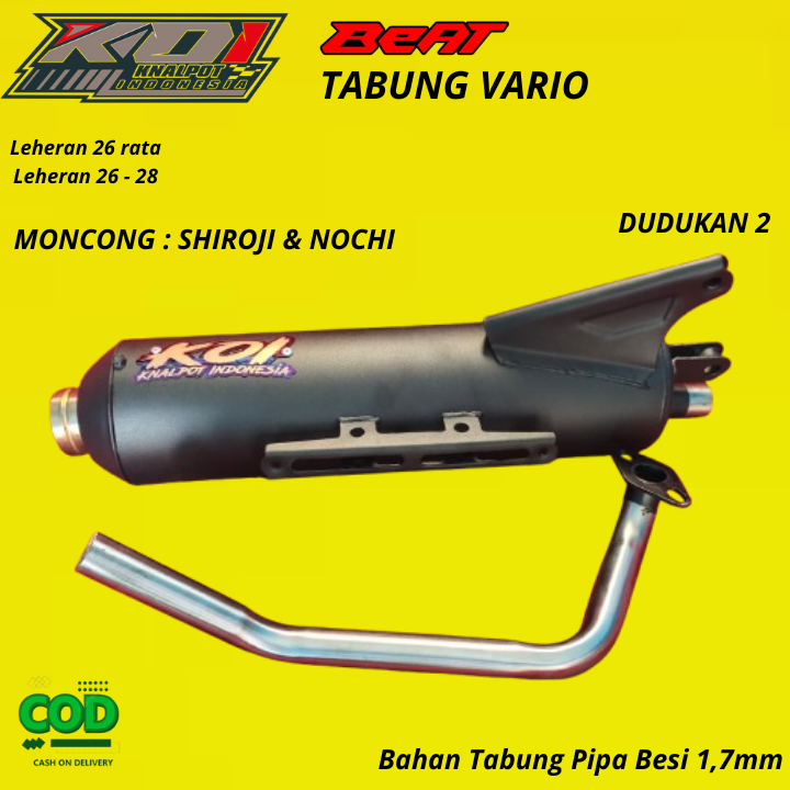 KNALPOT BEAT TABUNG VARIO MONCONG SHIJIRO