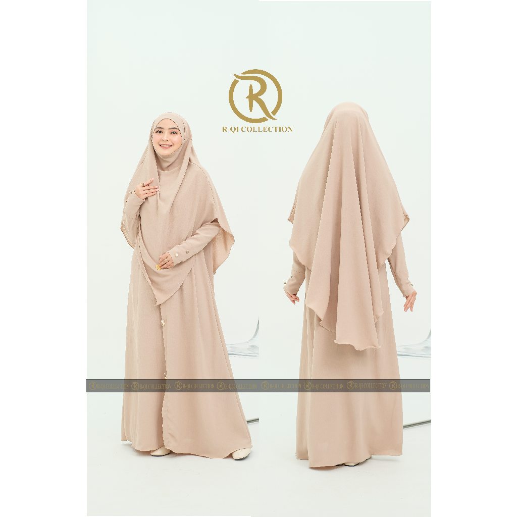 SET KHIMAR CRINKLE AIRFLOW | SET ABAYA POLOS BAHAN CRINKLE