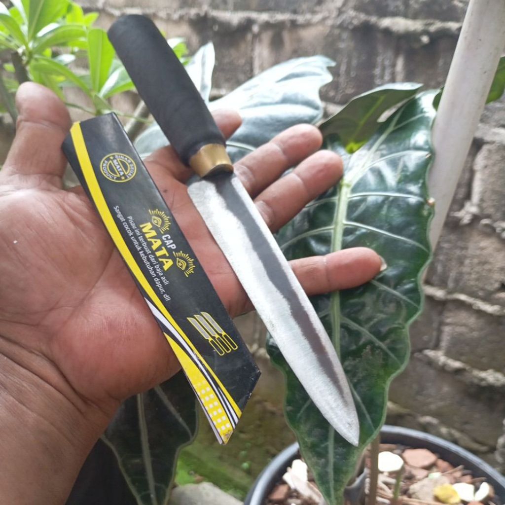 Pisau Dapur Baja Murni Cap Mata - Tajam, Mudah Diasah, Cocok untuk Potong Sayuran dan Daging