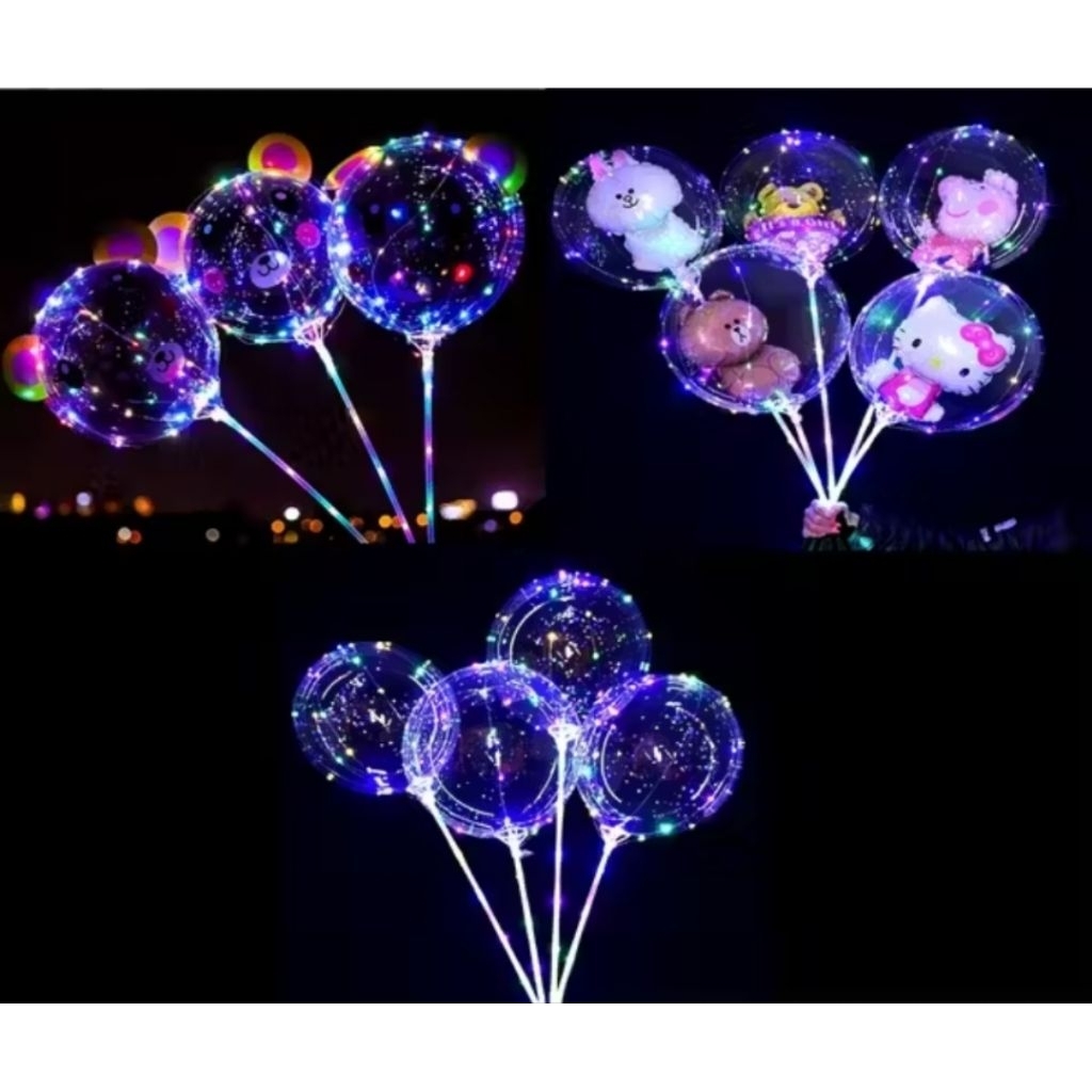 BALON LAMPU LED/BALON LED PVC BOBO/BALON LED KARAKTER