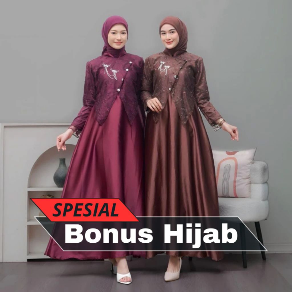 (ADA JUMBO) DRESS SAHARA DRESS LEBARAN TERBARU GAMIS LEBARAN GAMIS KONDANGAN GAMIS LEBARAN VELVET BR