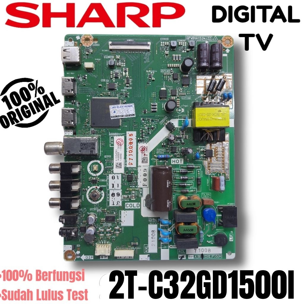 MB / Mobo / Mainboard Tv Sharp 2T-C32GD1500I 32GD1500i 32GD1500