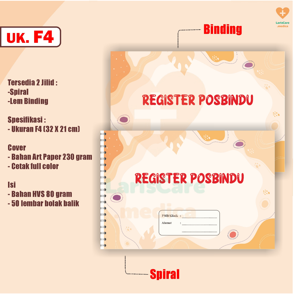 Buku Register Posbindu Posyandu Pukesmas F4