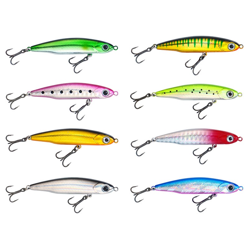 Umpan Pensil Flutter Stick 48mm/3.5g 65mm/5g Umpan Pancing Casting Sinking Hampala