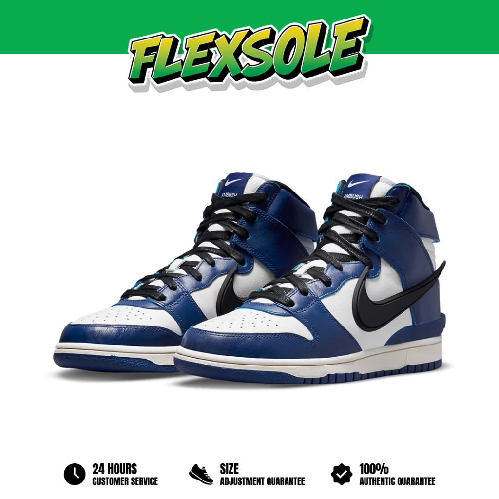 Nike Dunk High AMBUSH Deep Royal Blue Ocean Dunk x AMBUSH Authentic