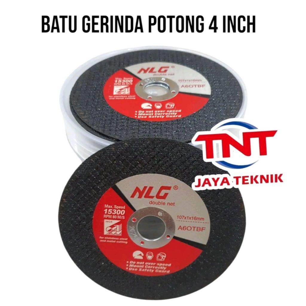 BATU GERINDA POTONG BESI / MATA GERINDA NLG / CUTTING DISC 4" / BATU POTONG  4X1