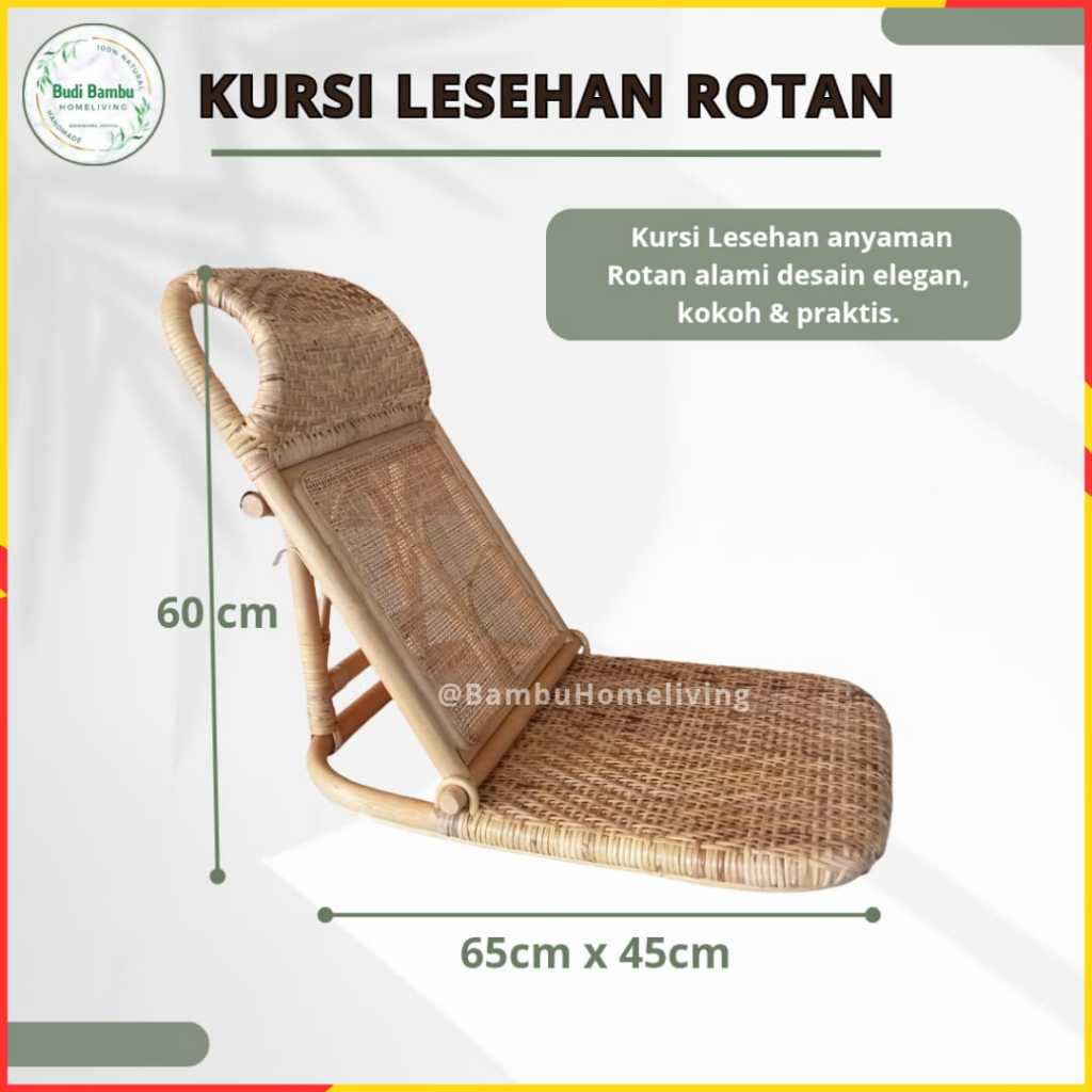 Kursi Lipat Lesehan Tatami Rotan Alami Kursi Lesehan Ala Jepang Kursi Lipat Adjustable Kursi Lesehan