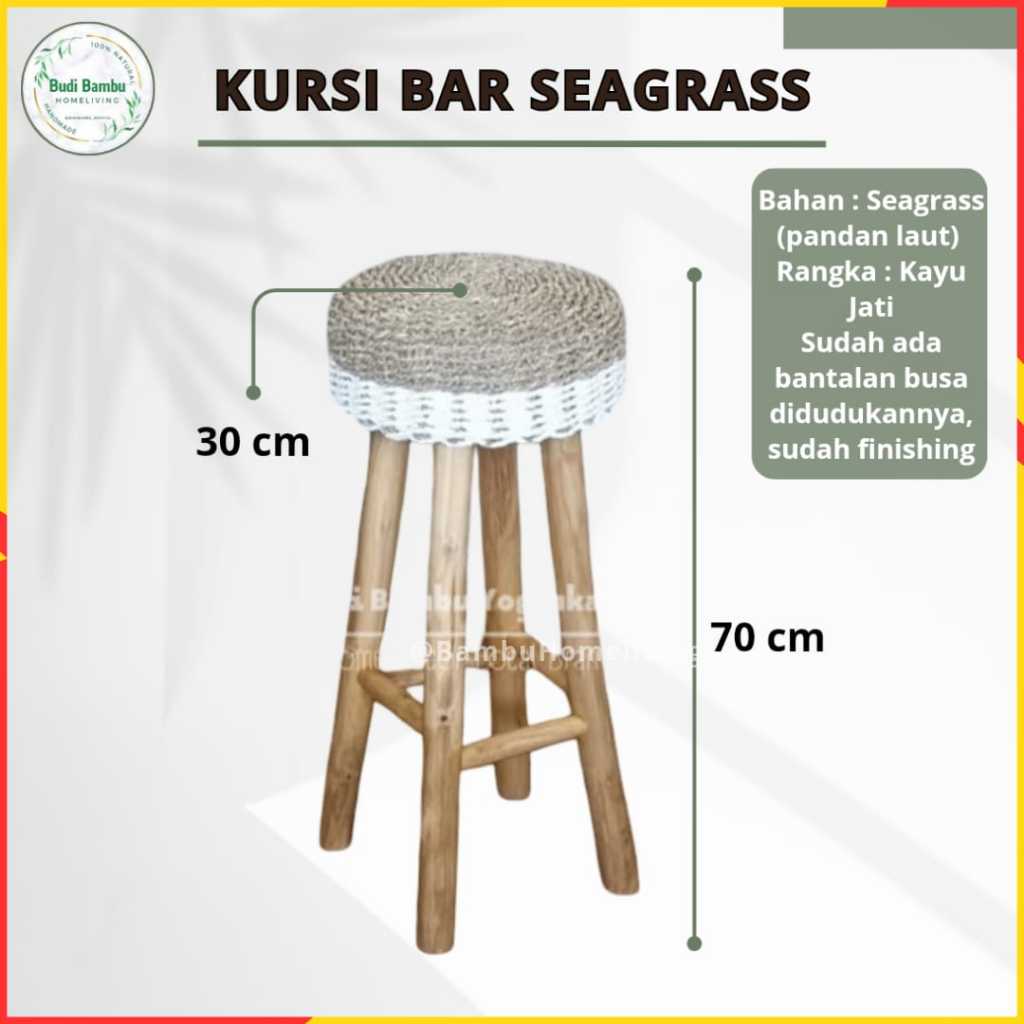 KURSI BAR SEAGRASS KURSI BAR CAFE TINGGI 75cm KURSI BAR MURAH 75cm KURSI BAR
