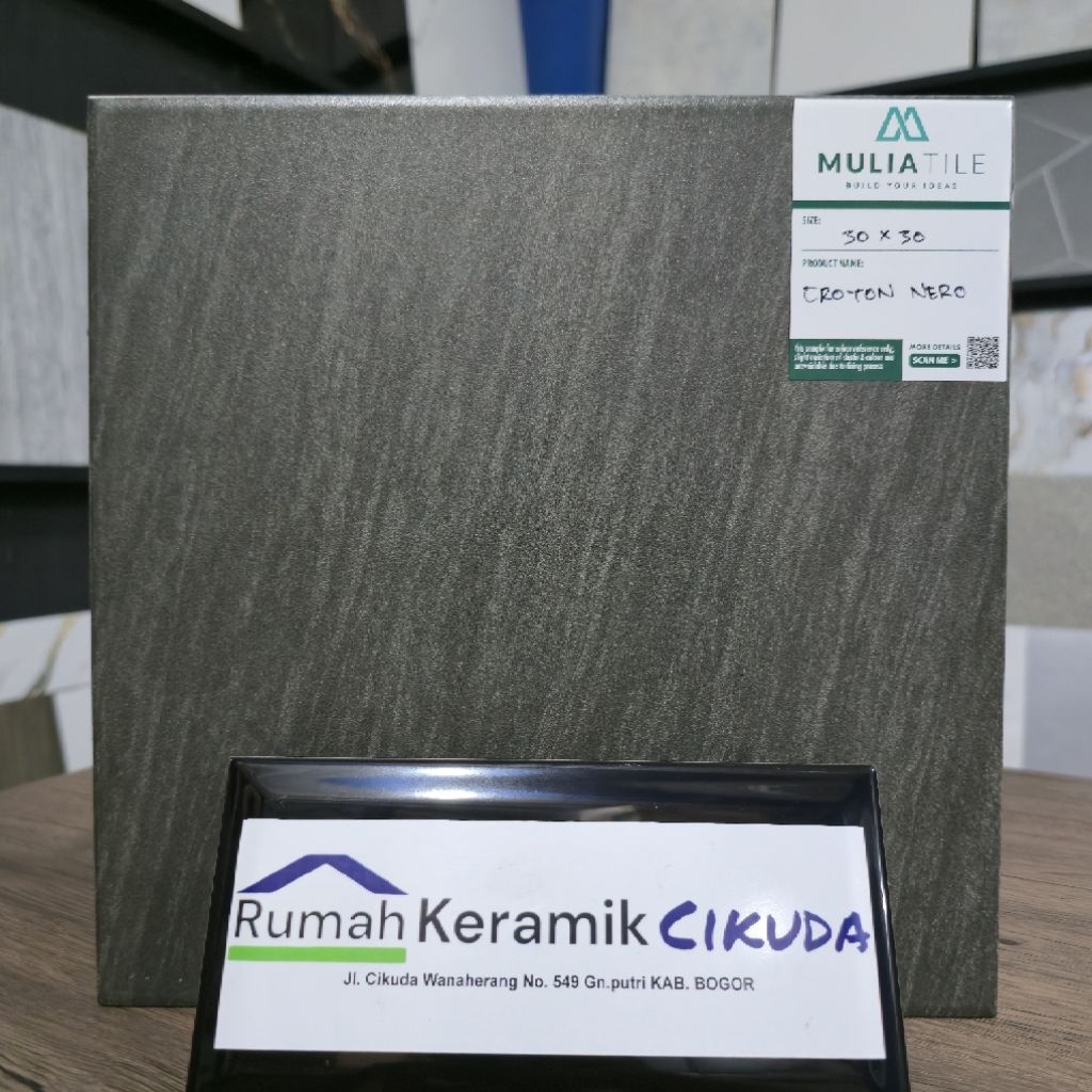 Keramik Lantai Rustic Matt Kasar Mulia 30x30 CROTON NERO