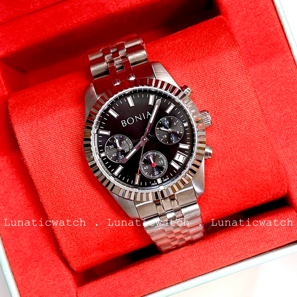 Jam Tangan Wanita BONIA Silver Chronograph Original 100%