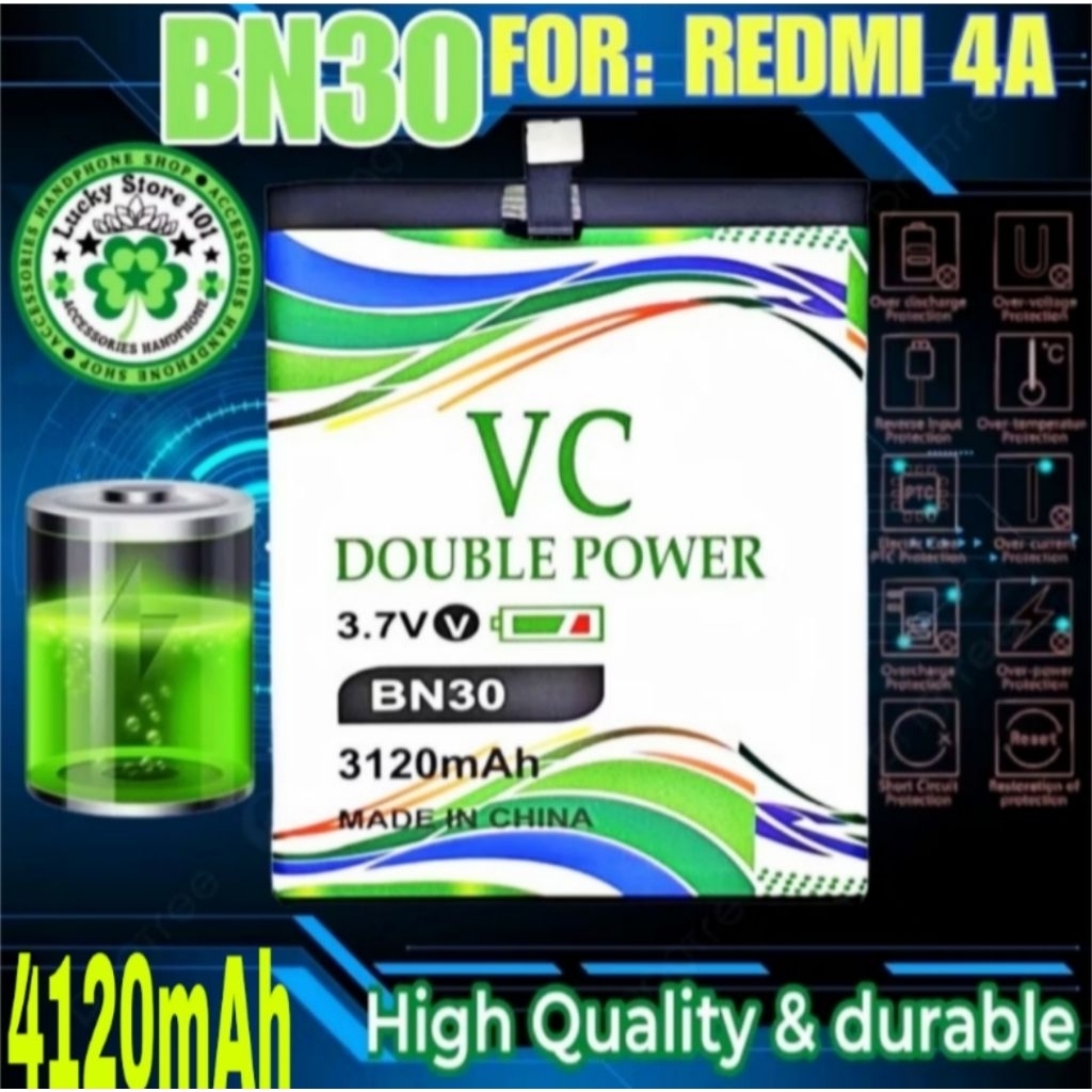 BATERAI XIAOMI BN30 VC / REDMI 4A DOUBLE POWER ORIGINAL 100% BATERAI BATTERY BATRE BATRAI BAT