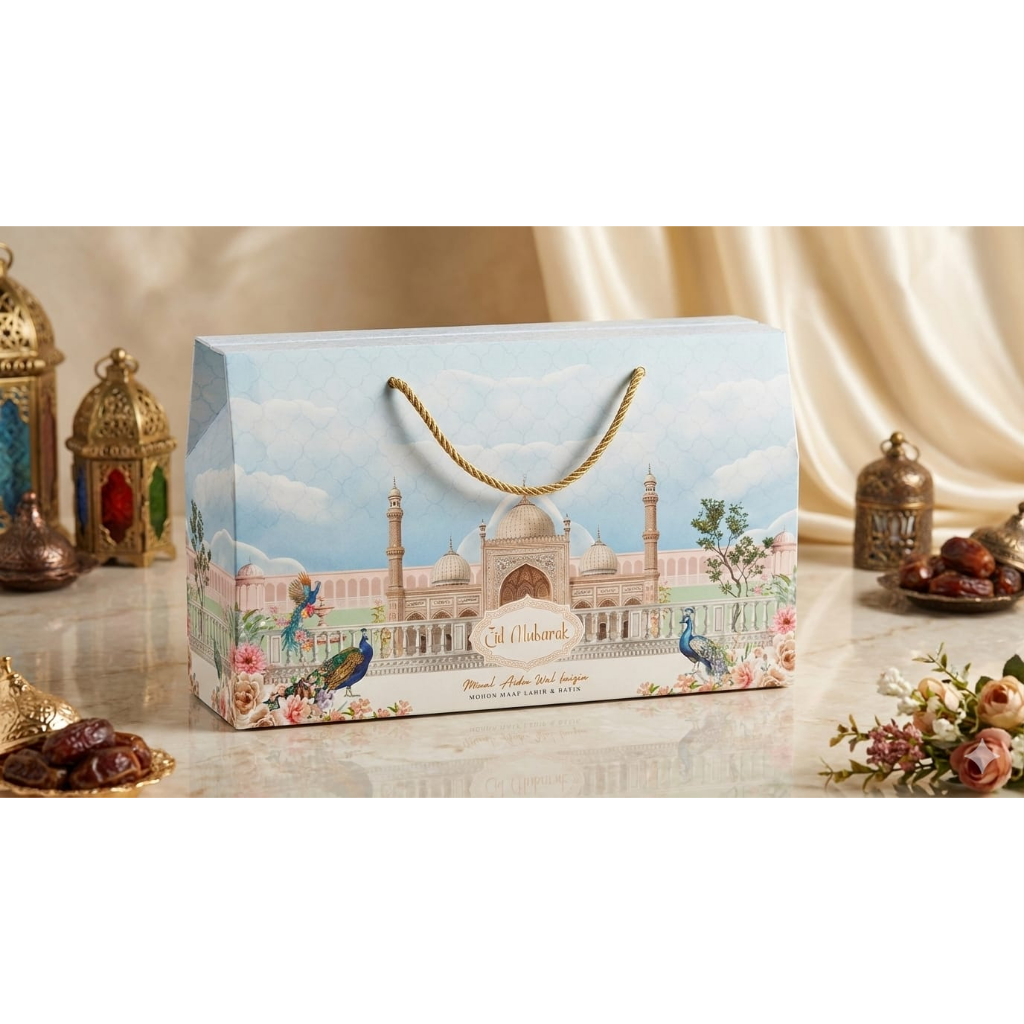 10 pcs TOOKE Box Hampers Lebaran Idul Fitri Kotak Souvenir Lebaran Box Lebaran Dengan Tali