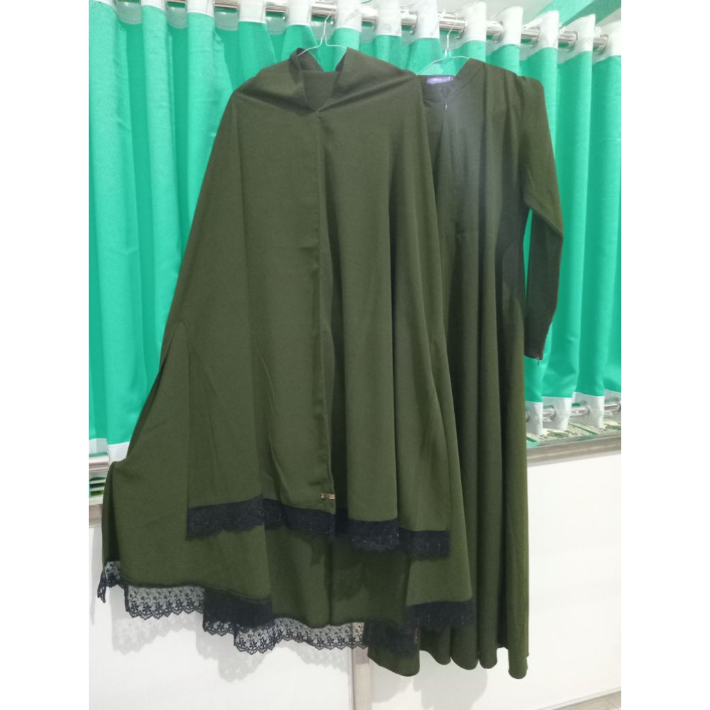 Gamis Set Khimar Gamis murah Clarisha by afada hijab PRELOVED set khimar gamis syar'i