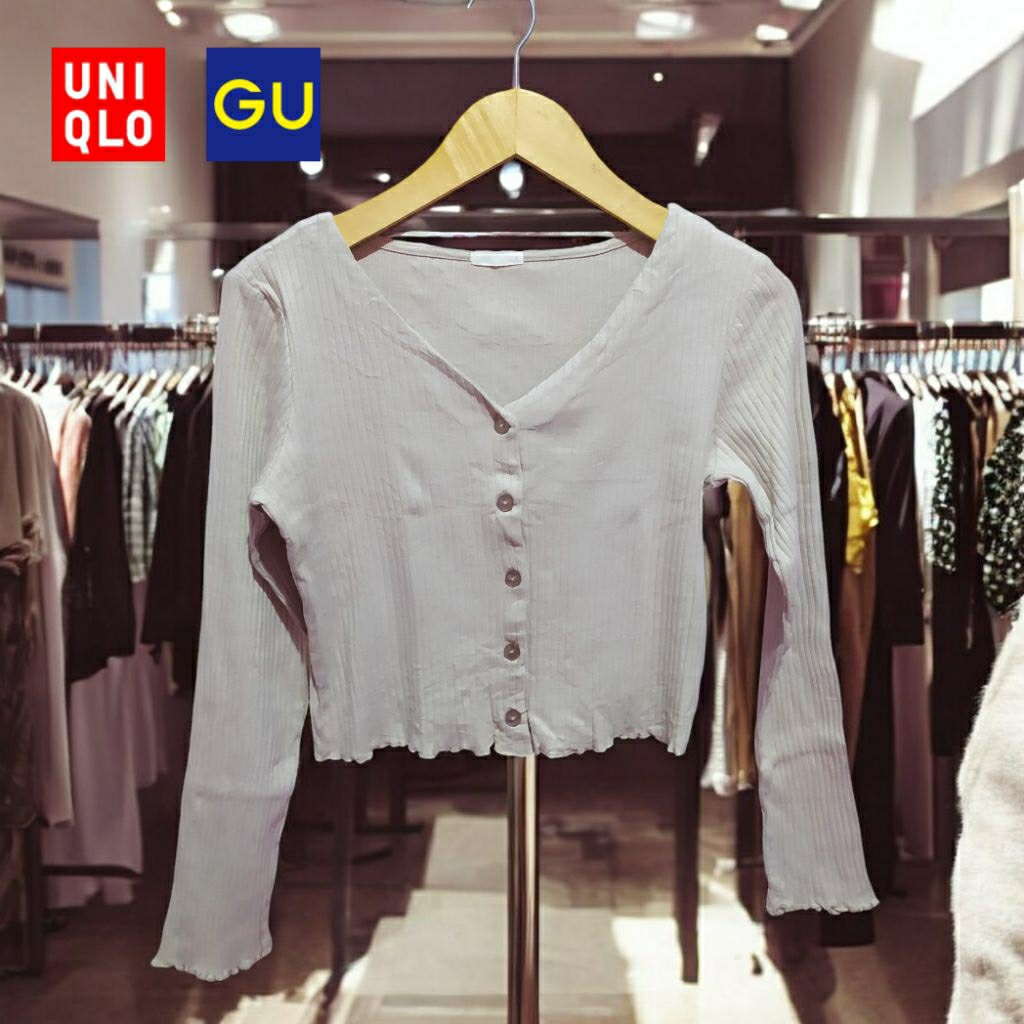 GU UNIQLO CARDIGAN CROP KNIT LIDI KRIWIL