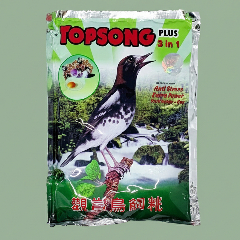 Pakan Burung Topsong Hijau dan Kuning 400 gr Untuk Anis Merah, Murai, Cucak rowo dll
