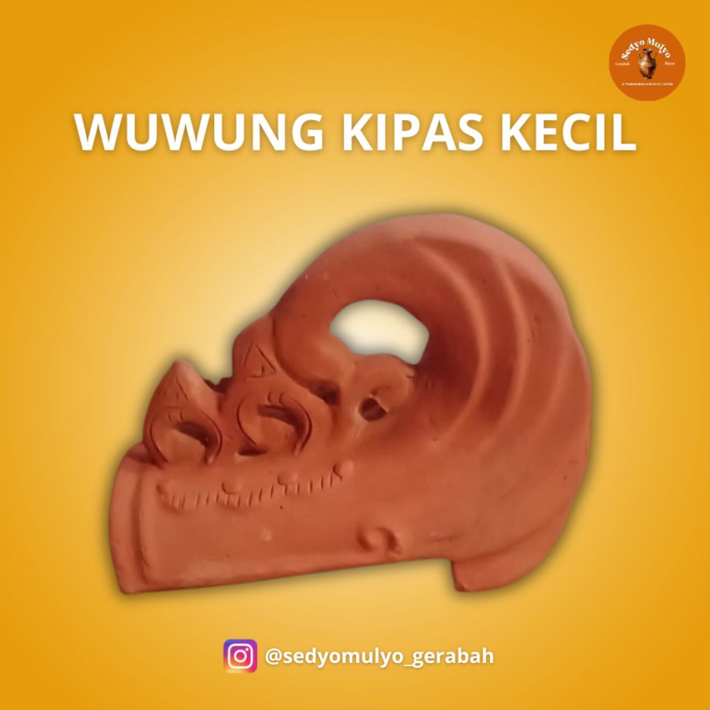 Wuwung Hias Ujung Kipas Kecil(free packing kayu)