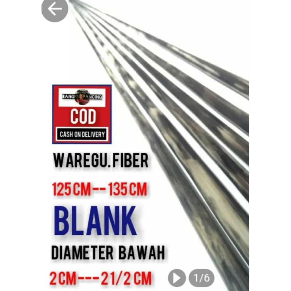bahan joran pancing reflika waregu blank