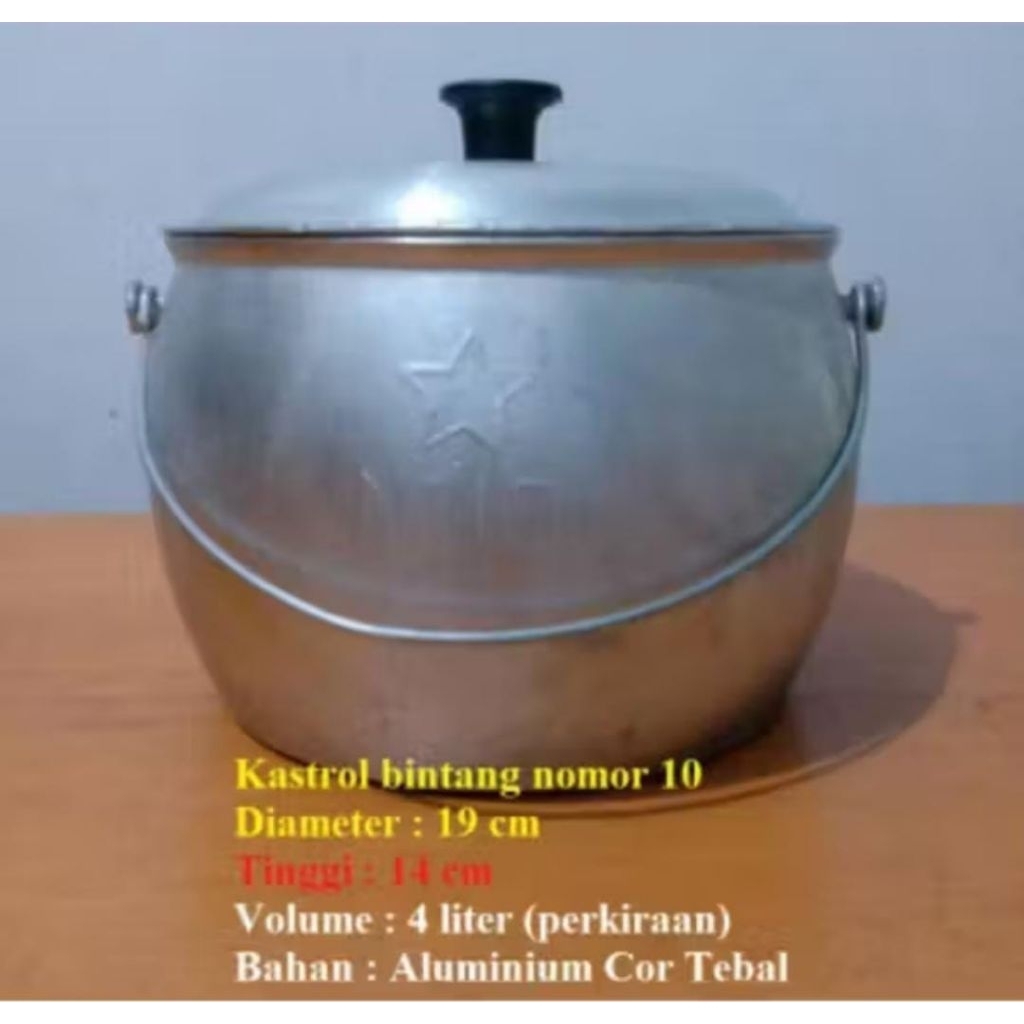 Panci Kastrol Nasi Liwet No 10 alumunium Tebal Panci jadoel Nasi Liwet
