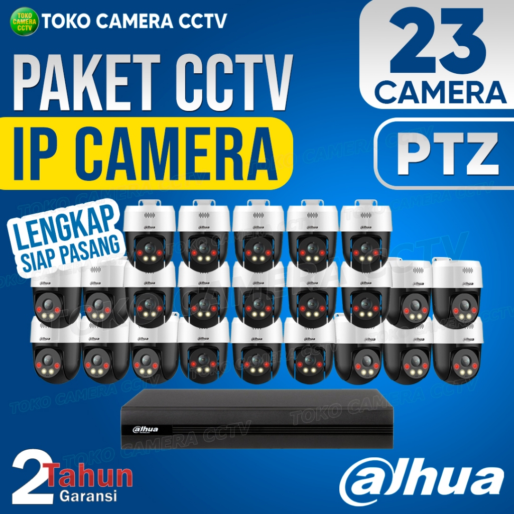 PAKET CCTV IP CAMERA PTZ DAHUA 32 CHANNEL 23 KAMERA