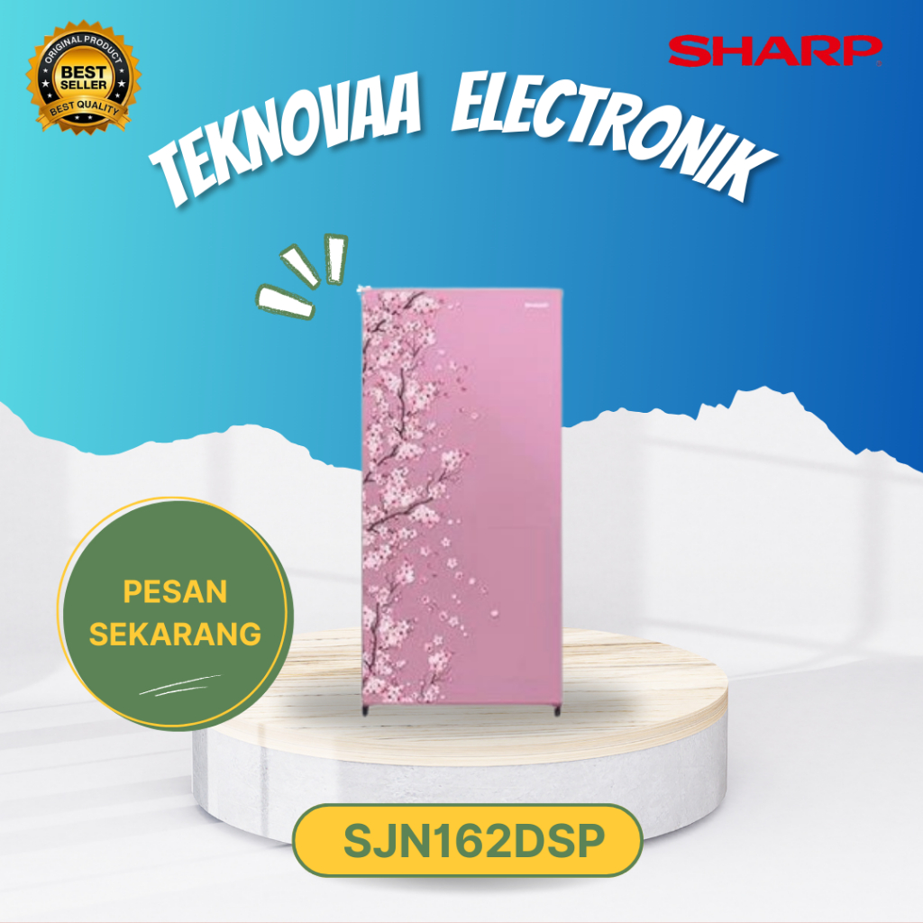 SHARP KULKAS 1 PINTU SJN162DSP 128L/SJN-162DSP/SJN 162DSP/KULKAS LOW WATT MURAH ORIGINAL BERGARANSI