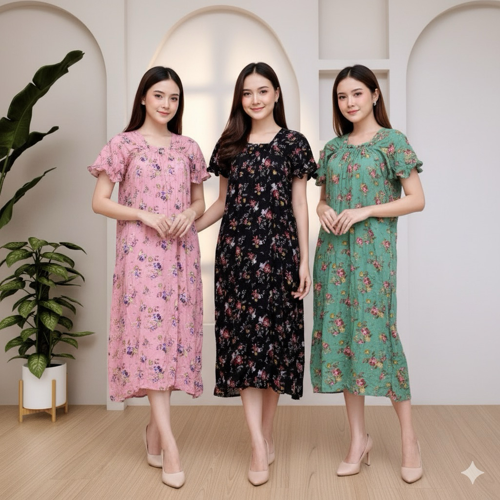 Daster Fuji Cantik Motif Bunga / Daster Hanum